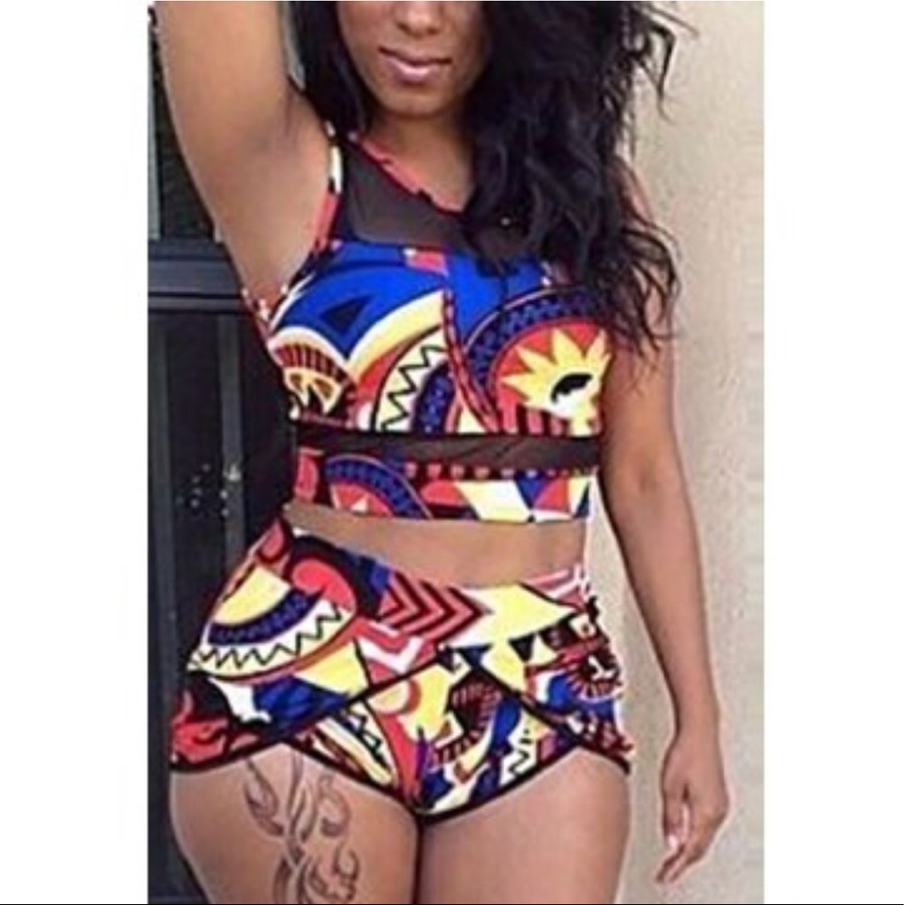 Colorful 2 price swim suit